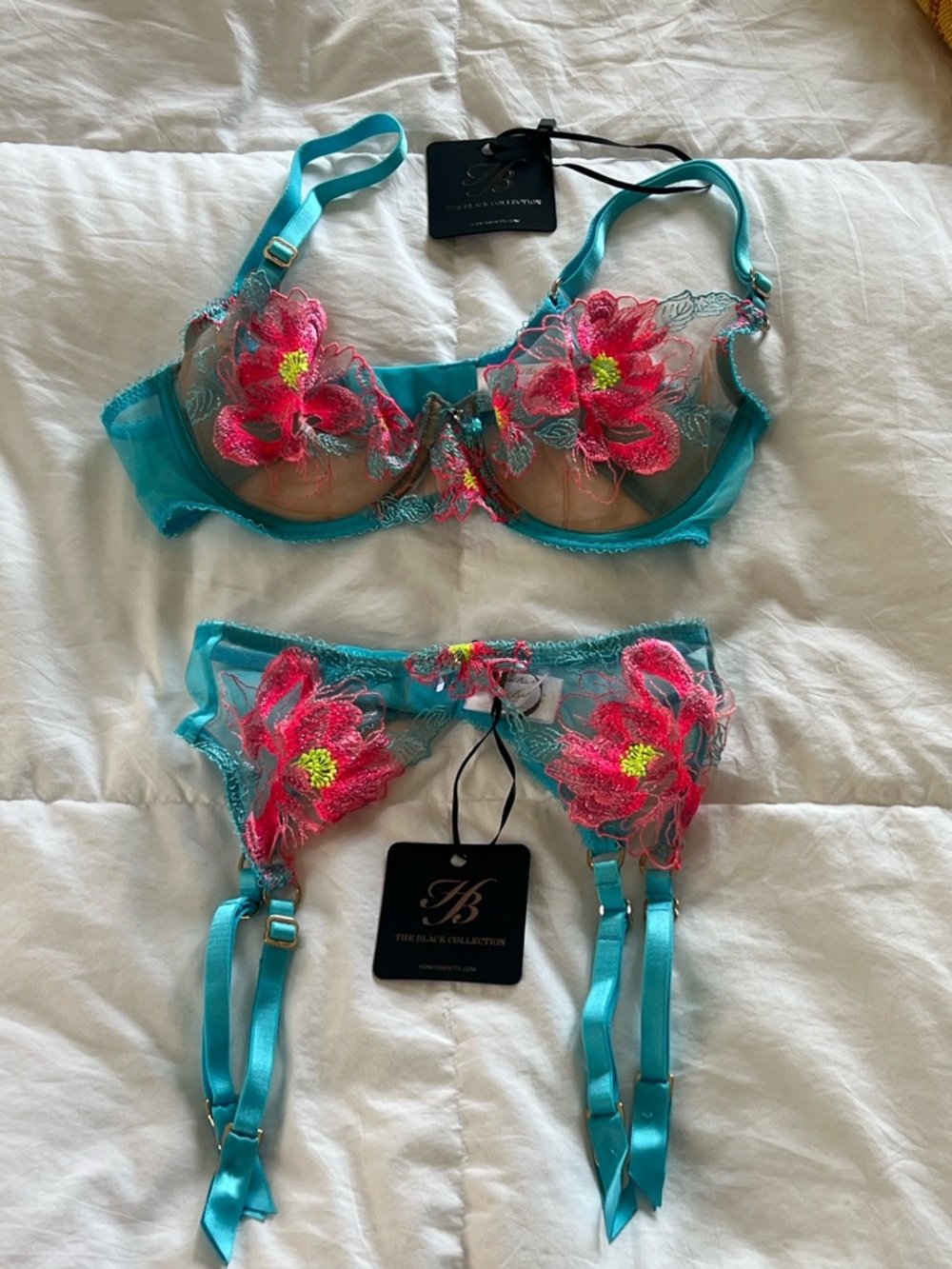 Honey Birdette Christine Bra and Garter